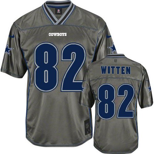Dallas Cowboys #82 Jason Witten Grey Men's Stitched Elite Vapor Jersey Men's cheap jerseys for sale - CheapJerseys.Shop