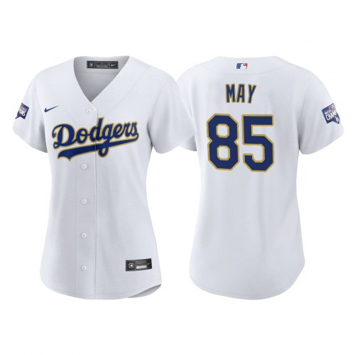 Los Angeles Los Angeles Dodgers #85 Dustin May Women's 2021 Gold Program World Series Champions Jersey Whtie Womens cheap jerseys for sale - CheapJerseys.Shop