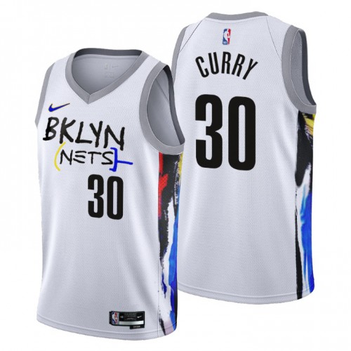 Brooklyn Nets #30 Seth Curry Mens 2022-23 City Edition Jersey - Cherry Blossom White Mens cheap jerseys for sale - CheapJerseys.Shop