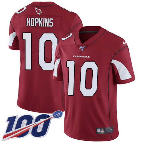 Cardinals #10 DeAndre Hopkins Red Team Color Youth Stitched 100th Season Vapor Untouchable Limited Jersey cheap jerseys for sale - CheapJerseys.Shop