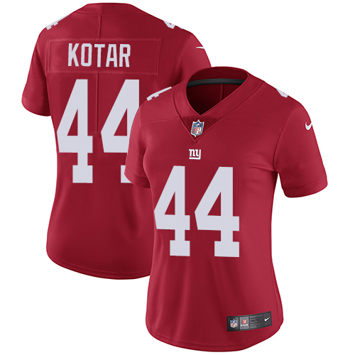 New York Giants #44 Doug Kotar Red Alternate Women's Stitched Vapor Untouchable Limited Jersey Womens cheap jerseys for sale - CheapJerseys.Shop