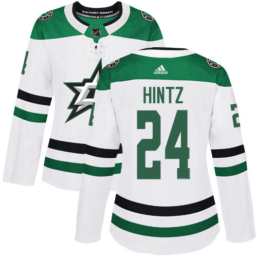 Dallas Stars #24 Roope Hintz White Road Authentic Women's Stitched Jersey Womens cheap jerseys for sale - CheapJerseys.Shop