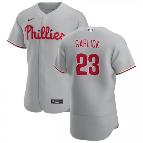 Philadelphia Philadelphia Phillies #23 Kyle Garlick Men's Gray Road 2020 Authentic Player Jersey Men's cheap jerseys for sale - CheapJerseys.Shop