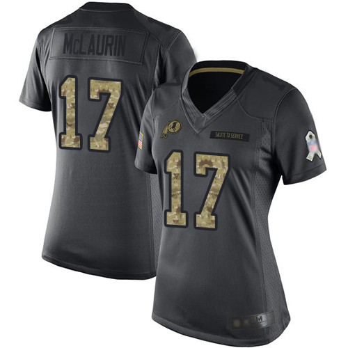 Commanders #17 Terry McLaurin Black Women's Stitched Limited 2016 Salute To Service Jersey cheap jerseys for sale - CheapJerseys.Shop