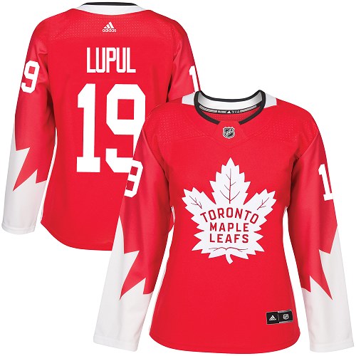Maple Toronto Maple Leafs #19 Joffrey Lupul Red Team Canada Authentic Women's Stitched Jersey Womens cheap jerseys for sale - CheapJerseys.Shop