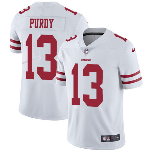 49ers #13 Brock Purdy White Youth Stitched Vapor Untouchable Limited Jersey cheap jerseys for sale - CheapJerseys.Shop