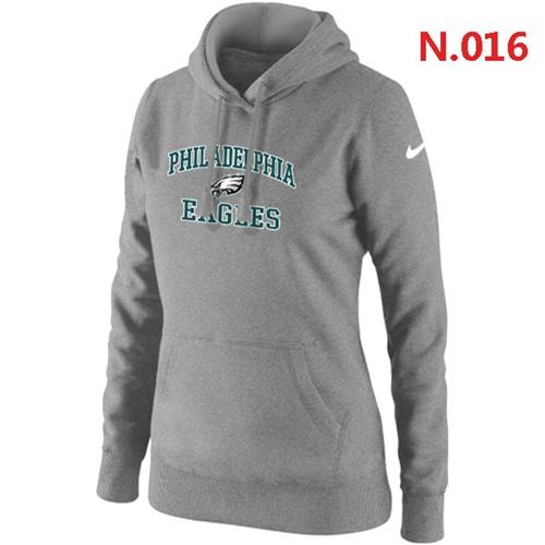 Women's Philadelphia Eagles Heart & Soul Pullover Hoodie Light Grey cheap jerseys for sale - CheapJerseys.Shop