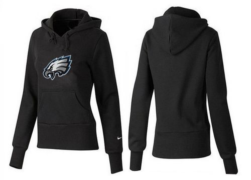 Women's Philadelphia Eagles Logo Pullover Hoodie Black cheap jerseys for sale - CheapJerseys.Shop