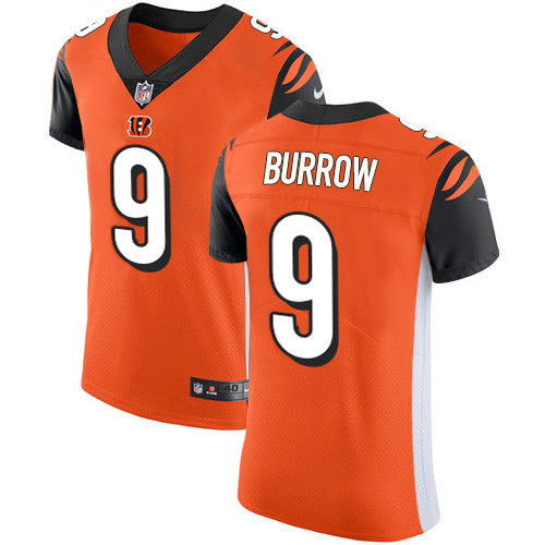 Bengals #9 Joe Burrow Orange Alternate Men's Stitched New Elite Jersey cheap jerseys for sale - CheapJerseys.Shop