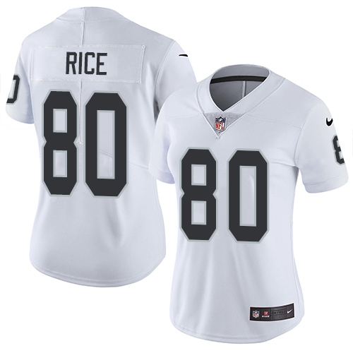 Las Vegas Raiders #80 Jerry Rice White Women's Stitched Vapor Untouchable Limited Jersey Womens cheap jerseys for sale - CheapJerseys.Shop