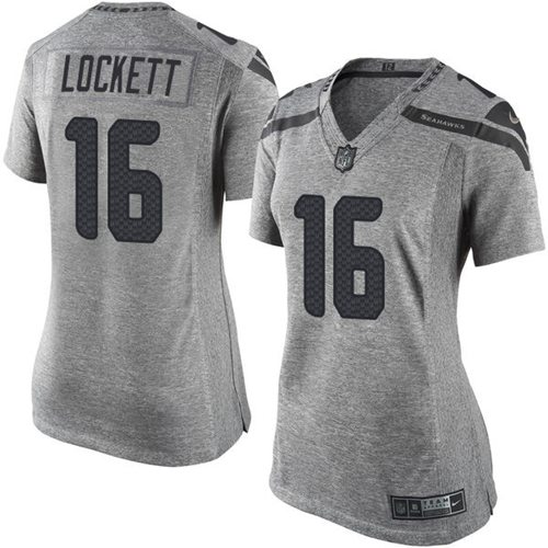 Seahawks #16 Tyler Lockett Gray Women's Stitched Limited Gridiron Gray Jersey cheap jerseys for sale - CheapJerseys.Shop