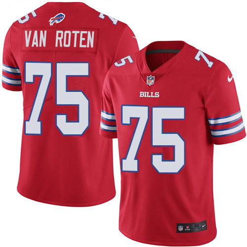 Bills #75 Greg Van Roten Red Youth Stitched Limited Rush Jersey cheap jerseys for sale - CheapJerseys.Shop