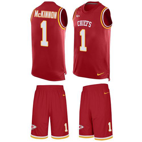 Chiefs #1 Jerick McKinnon Red Team Color Men's Stitched Limited Tank Top Suit Jersey cheap jerseys for sale - CheapJerseys.Shop