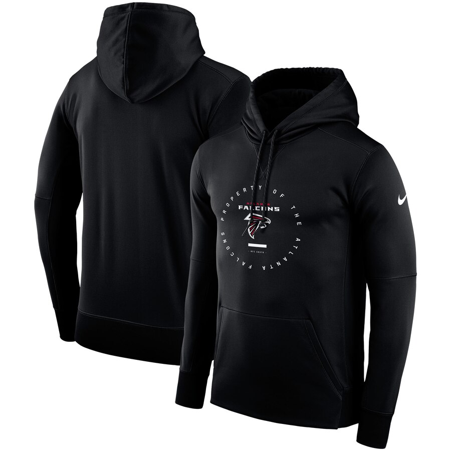 Atlanta Falcons Sideline Property Of Wordmark Logo Performance Pullover Hoodie Black cheap jerseys for sale - CheapJerseys.Shop