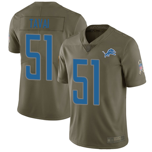 Detroit Lions #51 Jahlani Tavai Olive Men's Stitched Limited 2017 Salute To Service Jersey Men's cheap jerseys for sale - CheapJerseys.Shop