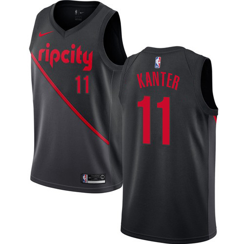 Portland Trail Blazers #11 Enes Kanter Black Youth Swingman City Edition 2018/19 Jersey Youth cheap jerseys for sale - CheapJerseys.Shop