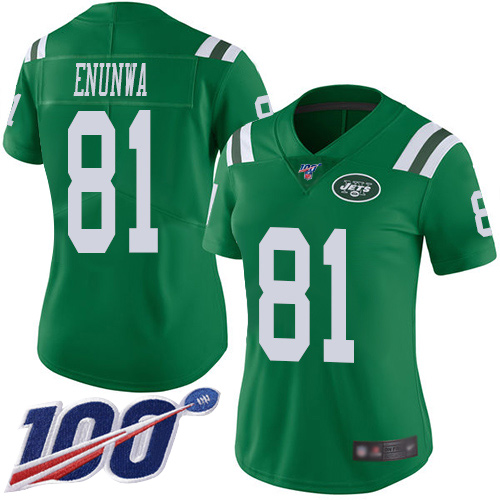 New York Jets #81 Quincy Enunwa Green Women's Stitched Limited Rush 100th Season Jersey Womens cheap jerseys for sale - CheapJerseys.Shop