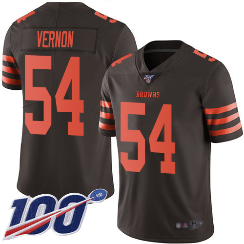 Cleveland Browns #54 Olivier Vernon Brown Men's Stitched Limited Rush 100th Season Jersey Men's cheap jerseys for sale - CheapJerseys.Shop