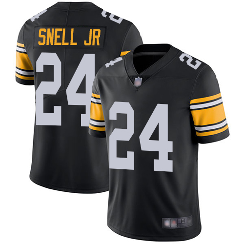 Pittsburgh Steelers #24 Benny Snell Jr. Black Alternate Youth Stitched Vapor Untouchable Limited Jersey Youth cheap jerseys for sale - CheapJerseys.Shop