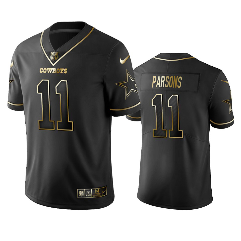 Cowboys #11 Micah Parsons Black/Gold Men's Stitched Vapor Untouchable Limited Jersey cheap jerseys for sale - CheapJerseys.Shop