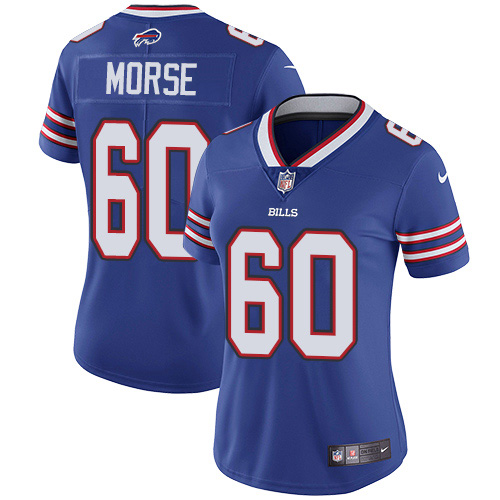 Buffalo Bills #60 Mitch Morse Royal Blue Team Color Women's Stitched Vapor Untouchable Limited Jersey Womens cheap jerseys for sale - CheapJerseys.Shop