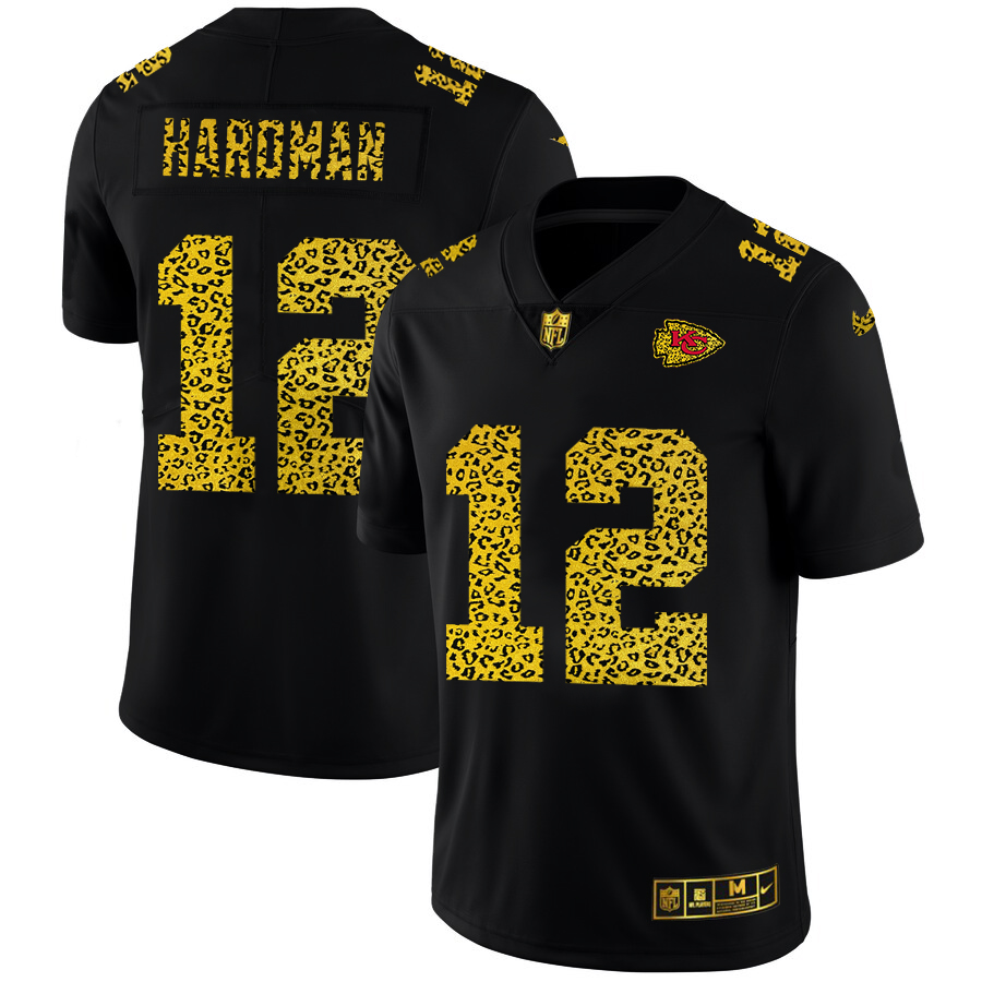 Kansas City Chiefs #12 Mecole Hardman Men's Leopard Print Fashion Vapor Limited Jersey Black cheap jerseys for sale - CheapJerseys.Shop