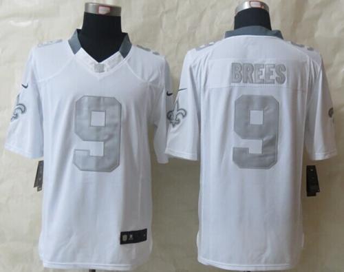 Saints #9 Drew Brees White Men's Stitched Limited Platinum Jersey cheap jerseys for sale - CheapJerseys.Shop