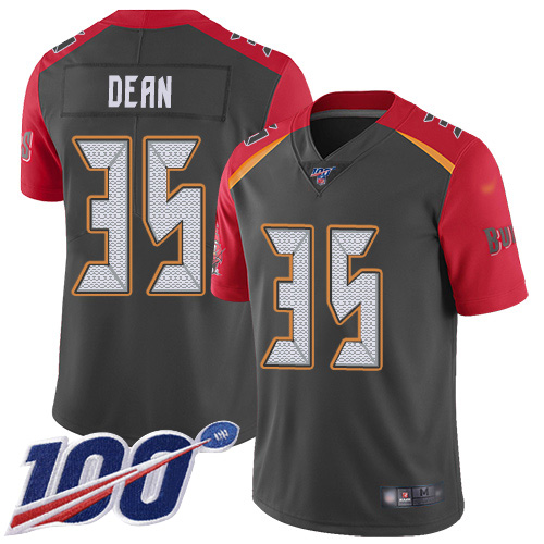 Tampa Bay Buccaneers #35 Jamel Dean Gray Youth Stitched Limited Inverted Legend 100th Season Jersey Youth cheap jerseys for sale - CheapJerseys.Shop