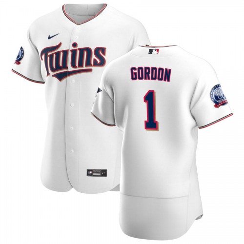 Minnesota Minnesota Twins #1 Nick Gordon Men's White Home 2020 60th Season Authentic Team Jersey Men's cheap jerseys for sale - CheapJerseys.Shop