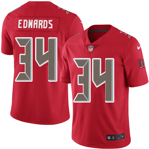 Tampa Bay Buccaneers #34 Mike Edwards Red Men's Stitched Limited Rush Jersey Men's cheap jerseys for sale - CheapJerseys.Shop