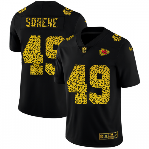 Kansas City Kansas City Chiefs #49 Daniel Sorensen Men's Leopard Print Fashion Vapor Limited Jersey Black Men's cheap jerseys for sale - CheapJerseys.Shop