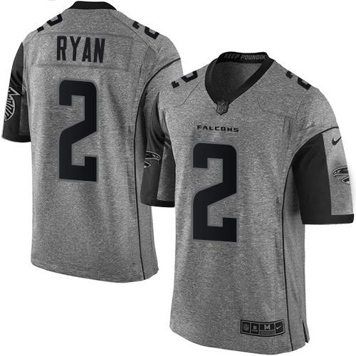 Atlanta Falcons #2 Matt Ryan Gray Men's Stitched Limited Gridiron Gray Jersey Men's cheap jerseys for sale - CheapJerseys.Shop