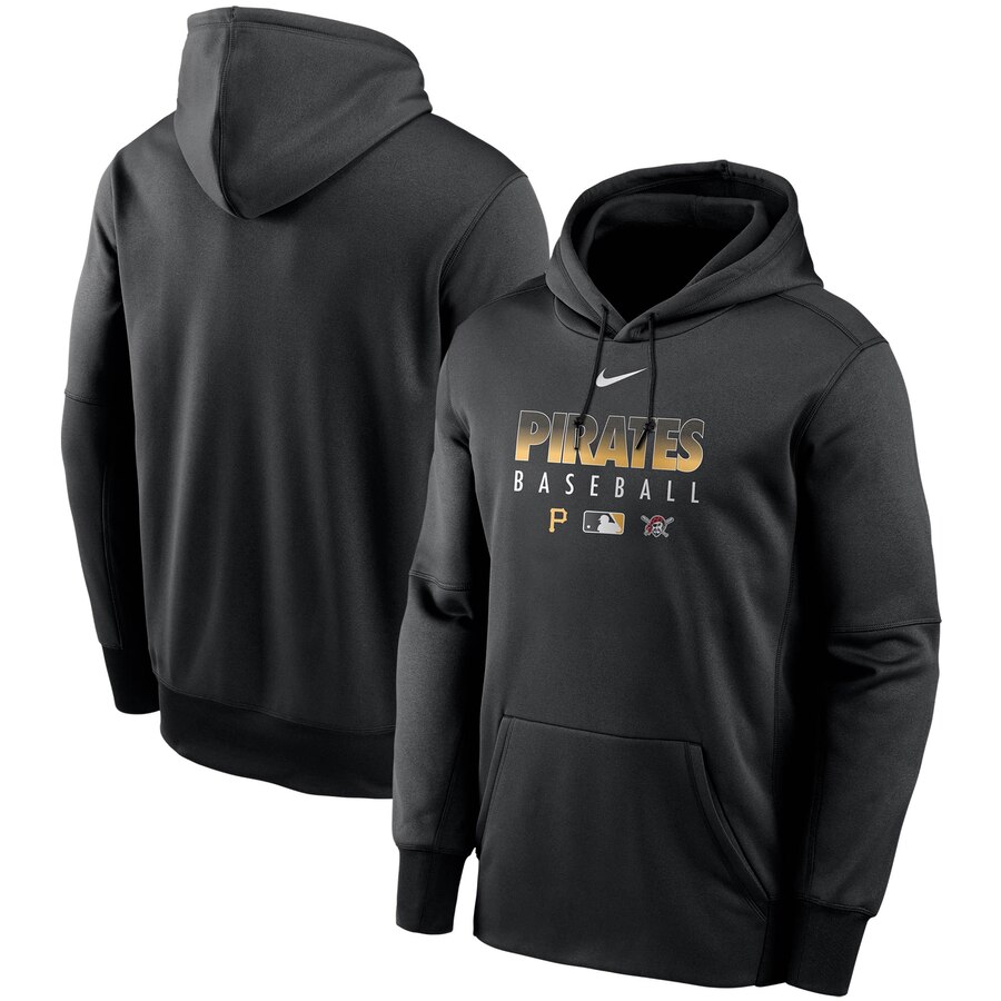 Men's Pittsburgh Pirates Black Authentic Collection Therma Performance Pullover Hoodie cheap jerseys for sale - CheapJerseys.Shop