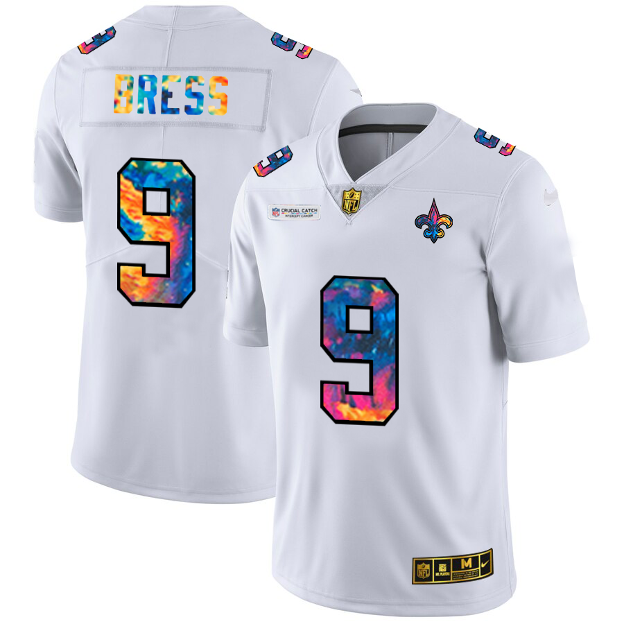 New Orleans Saints #9 Drew Brees Men's White Multi-Color 2020 Crucial Catch Limited Jersey cheap jerseys for sale - CheapJerseys.Shop