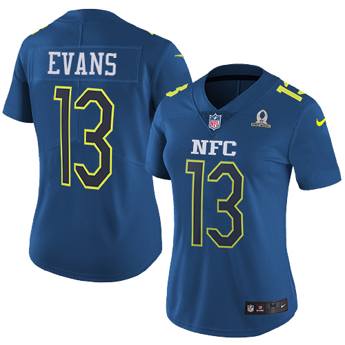 Buccaneers #13 Mike Evans Navy Women's Stitched Limited NFC 2017 Pro Bowl Jersey cheap jerseys for sale - CheapJerseys.Shop