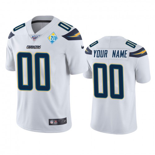Los Angeles Chargers Custom White 60th Anniversary Vapor Limited Jersey cheap jerseys for sale - CheapJerseys.Shop