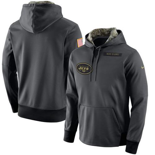 Men's New York Jets Anthracite Salute To Service Player Performance Hoodie cheap jerseys for sale - CheapJerseys.Shop
