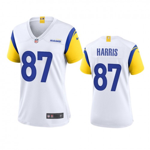 Los Angeles Los Angeles Rams #87 Jacob Harris Women's Alternate Game Jersey - White Womens cheap jerseys for sale - CheapJerseys.Shop