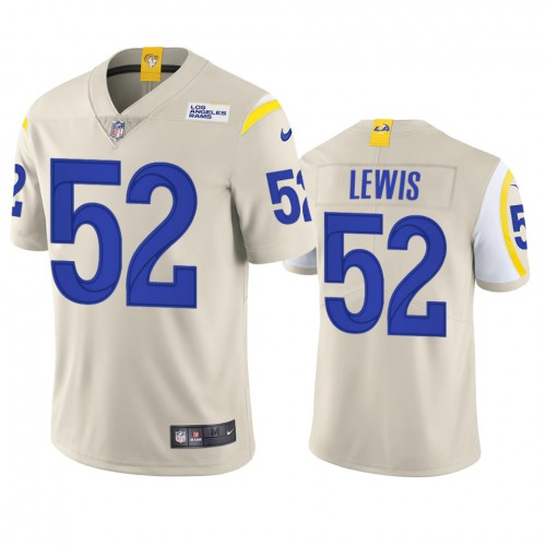 Los Angeles Los Angeles Rams #52 Terrell Lewis Men's Vapor Limited Jersey - Bone Men's cheap jerseys for sale - CheapJerseys.Shop