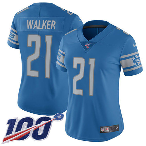 Detroit Lions #21 Tracy Walker Light Blue Team Color Women's Stitched 100th Season Vapor Untouchable Limited Jersey Womens cheap jerseys for sale - CheapJerseys.Shop