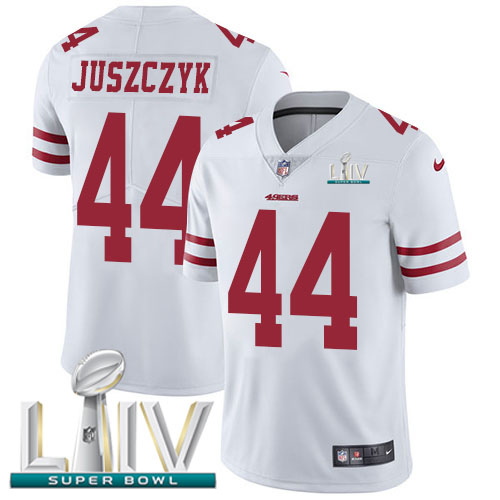 49ers #44 Kyle Juszczyk White Super Bowl LIV 2020 Men's Stitched Vapor Untouchable Limited Jersey cheap jerseys for sale - CheapJerseys.Shop