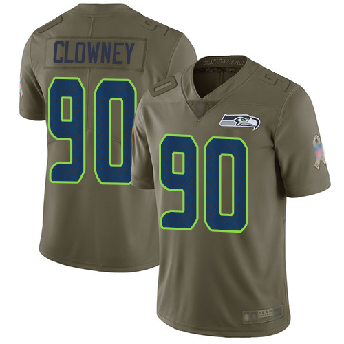 Seattle Seahawks #90 Jadeveon Clowney Olive Youth Stitched Limited 2017 Salute to Service Jersey Youth cheap jerseys for sale - CheapJerseys.Shop