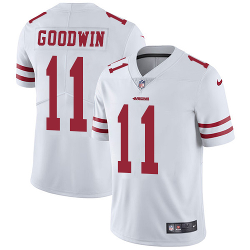 San Francisco 49ers #11 Marquise Goodwin White Men's Stitched Vapor Untouchable Limited Jersey Men's cheap jerseys for sale - CheapJerseys.Shop