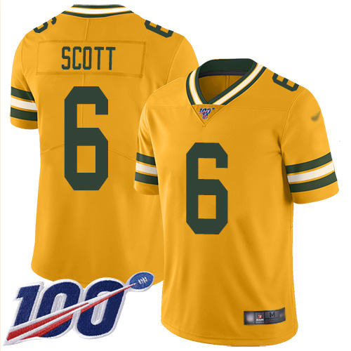 Green Bay Packers #6 JK Scott Gold Youth Stitched Limited Inverted Legend 100th Season Jersey Youth cheap jerseys for sale - CheapJerseys.Shop