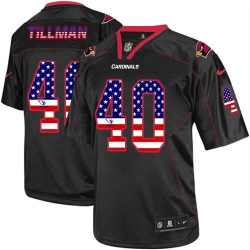 Cardinals #40 Pat Tillman Black Men's Stitched Elite USA Flag Fashion Jersey cheap jerseys for sale - CheapJerseys.Shop