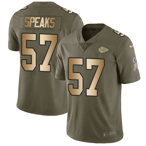 Kansas City Chiefs #57 Breeland Speaks Olive/Gold Men's Stitched Limited 2017 Salute To Service Jersey Men's cheap jerseys for sale - CheapJerseys.Shop