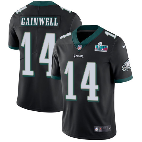 Eagles #14 Kenneth Gainwell Black Alternate Super Bowl LVII Patch Youth Stitched Vapor Untouchable Limited Jersey cheap jerseys for sale - CheapJerseys.Shop