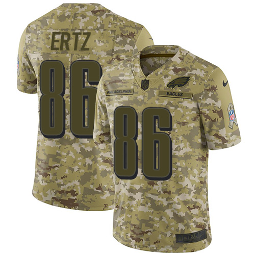 Philadelphia Eagles #86 Zach Ertz Camo Men's Stitched Limited 2018 Salute To Service Jersey Men's cheap jerseys for sale - CheapJerseys.Shop
