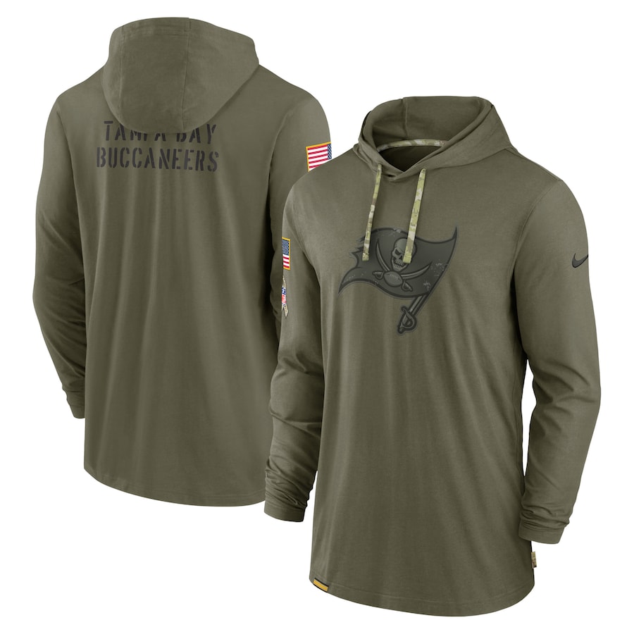 Tampa Bay Buccaneers 2022 Salute To Service Tonal Pullover Hoodie - Olive cheap jerseys for sale - CheapJerseys.Shop