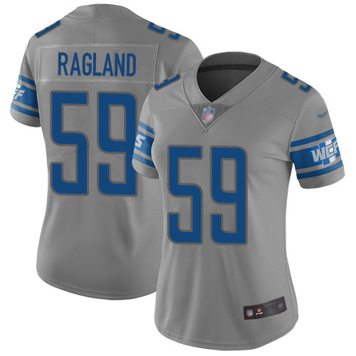 Detroit Lions #59 Reggie Ragland Gray Women's Stitched Limited Inverted Legend Jersey Womens cheap jerseys for sale - CheapJerseys.Shop